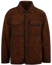 The Jack Leathers - Giacca di pelle con chiusura frontale a bottoni - Lyst