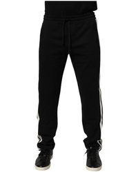 Dolce & Gabbana - Broeken ,Zwart ,Katoen Jogger Pants - Lyst