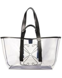 Off-White c/o Virgil Abloh - Transparente pvc-tote-tasche mit schwarzem logo off - Lyst