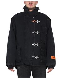 Heron Preston - Jassen ,Zwart ,Katoen Fireman Canvas Jacket - Lyst