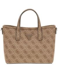 Guess - Latona mini tote handtasche mit 4g logo - Lyst