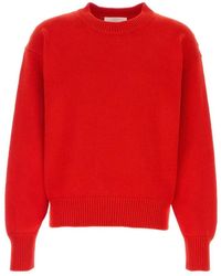Jil Sander - Rundhals-Baumwollpullover - Lyst