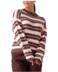 Ydence - Truien & Vesten ,Veelkleurig ,Wol Gebreide Trui Aria - Lyst