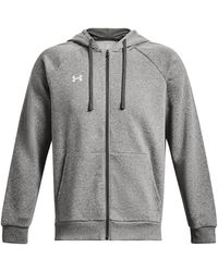 Under Armour - Hoodies & Sweatvesten ,Grijs ,Katoen Rival Fleece Hoodie Full-Zip - Lyst