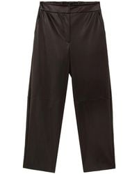 Alpha Studio - Leather Trousers - Lyst