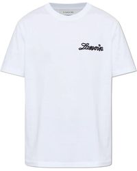 Lanvin - T-Shirt Met Logo - Lyst