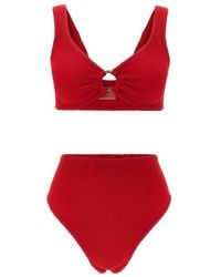 Hunza G - Badmode ,Rood ,Tweed Nadine Bikini - Lyst