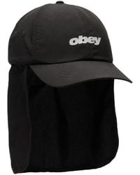 Obey - Accessoires ,Zwart ,Polyester Sahara 6 Panel Trail Cap - Lyst