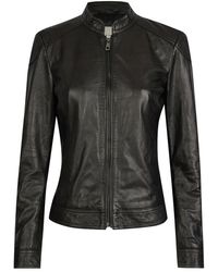 Bugatti - Klassieke Leren Jas Met Elegante Details - Lyst