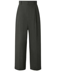 Soeur - Broeken ,Grijs ,Katoen Watson Geplooide Poplin Broek - Lyst