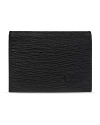 Ferragamo - Hommes Porte-Cartes De Crédit Gancini Bleu - Lyst