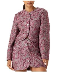 Y.A.S - Jassen ,Roze ,Polyester Yaslauthea Ls Jacket - Lyst