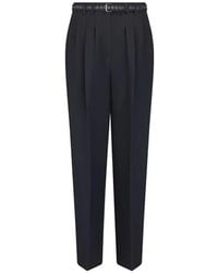 Dior - Wool And Silk Pants - Lyst