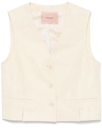 Twinset - Elegant Geweven Gilet Vest - Lyst