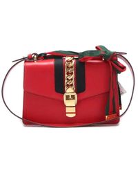 Gucci Red leather gucci sylvie - Rosso