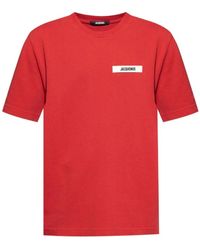 Jacquemus - Katoenen T -shirt Met Logo - Lyst