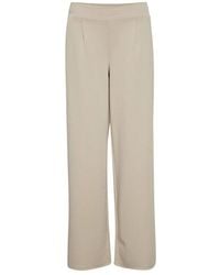 Ichi - Straight Trousers - Lyst