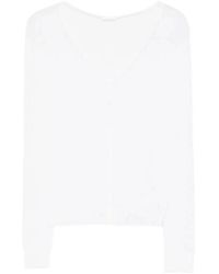 Roberto Collina - Truien & Vesten ,Wit ,Buttoned V-Neck Cardigan - Lyst