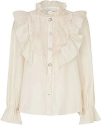 Lolly's Laundry - Preciosa blusa con mangas abullonadas y volantes - Lyst