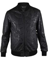 Philipp Plein - Jassen ,Zwart ,Leer Python-Effect Leren Bomberjack - Lyst