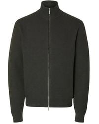 SELECTED - Ls Knit Structure Full Zip - Lyst