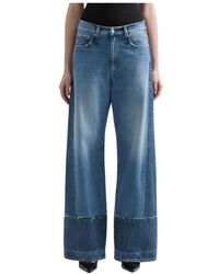 Replay - Wide Jeans - Lyst