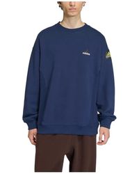 adidas - Fitness ,Blauw ,Katoen Equipment Crewneck - Lyst