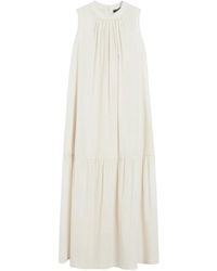 Weekend by Maxmara - Kleid Aus Baumwollmischung Mit Schleifendetail - Lyst