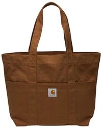 Carhartt - Canvas-Schultertasche Mit Quadratischem Label - Lyst