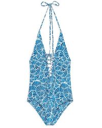 Maliparmi - Badmode ,Blauw ,Intero Shell Badpak - Lyst