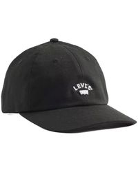 Levi's - Accessoires ,Zwart ,Katoen Lazy Girl Logo Cap - Lyst