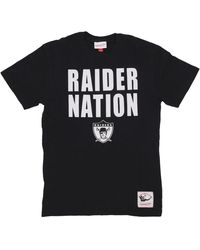 Mitchell & Ness - Tops ,Zwart ,Katoen Oakland Raiders Nfl T-Shirt - Lyst