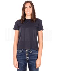 Alpha Studio - Jersey kragen kurzarm top - Lyst