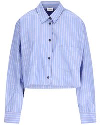 ANDAMANE - Cropped Georgiana Shirt - Lyst