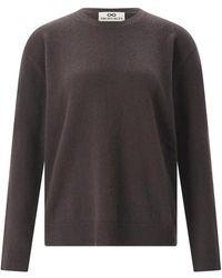 SMINFINITY - Truien & Vesten ,Bruin ,Kasjmier Fijne Gebreide Pullover - Lyst