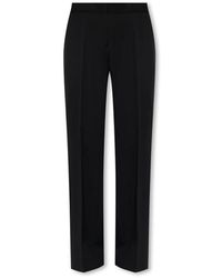 Jil Sander - Broeken ,Zwart ,Wol Wollen Pantalon Met Plooi - Lyst