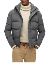 Superdry - Grijze Hooded Ritsjas Voor Mannen - Lyst