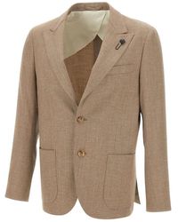 Lardini - Jassen ,Bruin ,Wol Iconic Drop 7 Regular Jacket - Lyst