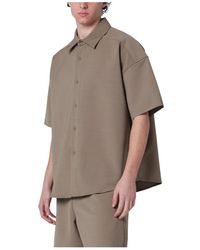 Entire studios - Overhemden ,Bruin ,Katoen Short Sleeve Shirt - Lyst