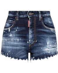 DSquared² - Ultra-Korte Denim Shorts - Lyst