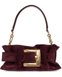 Balmain - Anthem Mini Suede Bag - Lyst