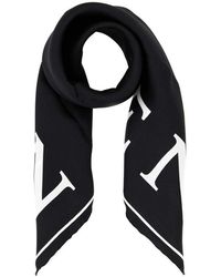 McQueen - Seiden Schwarzer Foulard Schal - Lyst