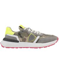 Philippe Model - Schoenen ,Grijs ,Suède Camouflage Stijl Veters Sneakers - Lyst