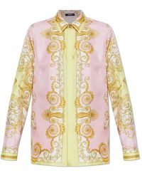 Versace - Overhemden ,Veelkleurig ,Zijden Overhemd - Lyst