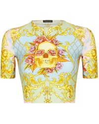 Philipp Plein - Tops ,Veelkleurig ,Baroque Crop Top - Lyst