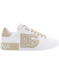 Dolce & Gabbana - Sneakers in pelle con monogramma - Lyst