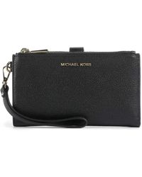 Michael Kors - Accessoires ,Zwart ,Leer Adele Double Zip Wristlet - Lyst