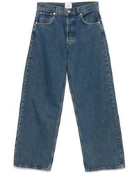 Anine Bing - Klassische blaue jeans mit knopfleiste - Lyst
