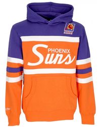 Mitchell & Ness - Hoodies & Sweatvesten ,Oranje ,Nba Head Coach Hoodie Phosun - Lyst