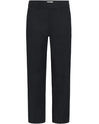 Part Two - Dunkelblaue Hose Mit Geradem Bein Und Elastischem Bund - Lyst